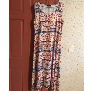 Silky Floral Sleeveless Dress